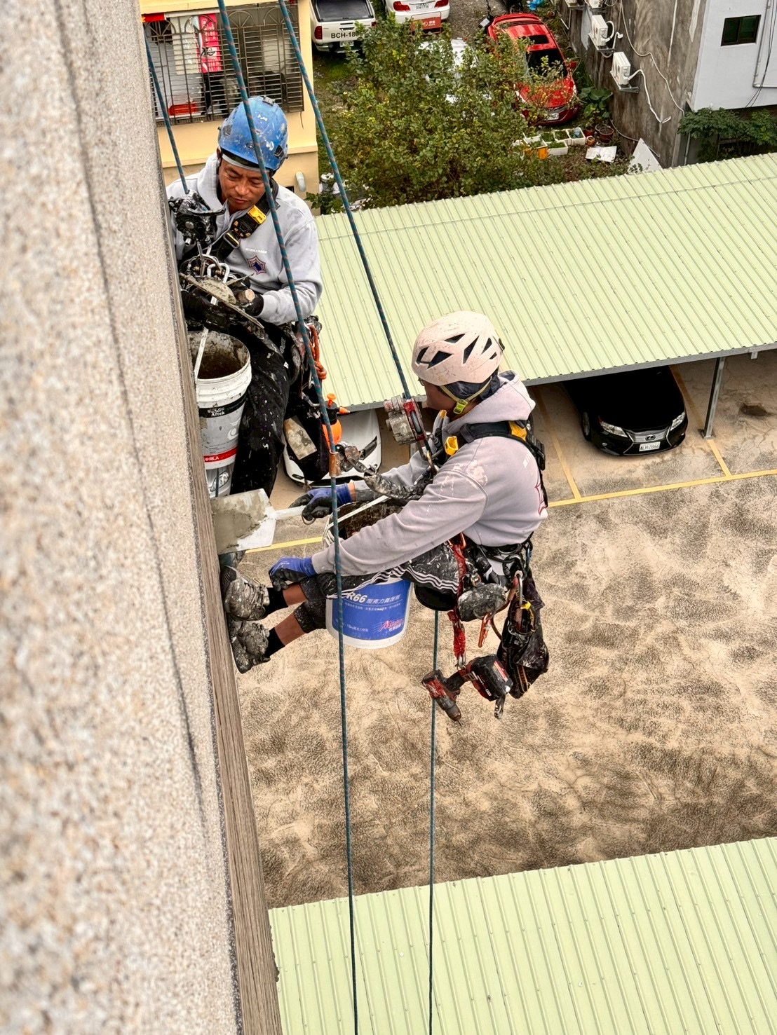桃園市楊梅區透天外牆修補工程施工